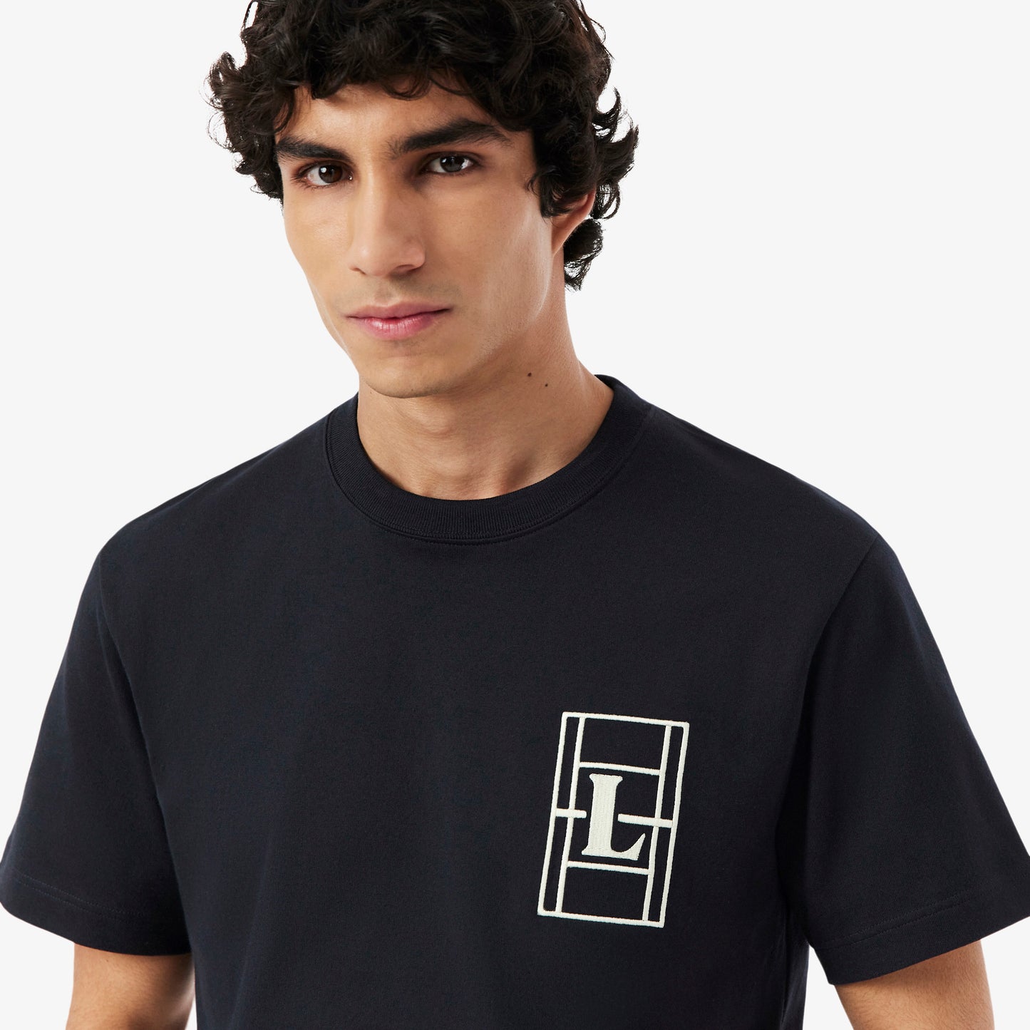 Camiseta De Punto Jersey Grueso Con Bordado