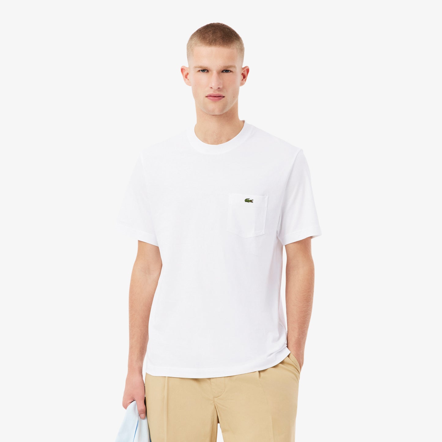 Camiseta De Algodón Con Bolsillo