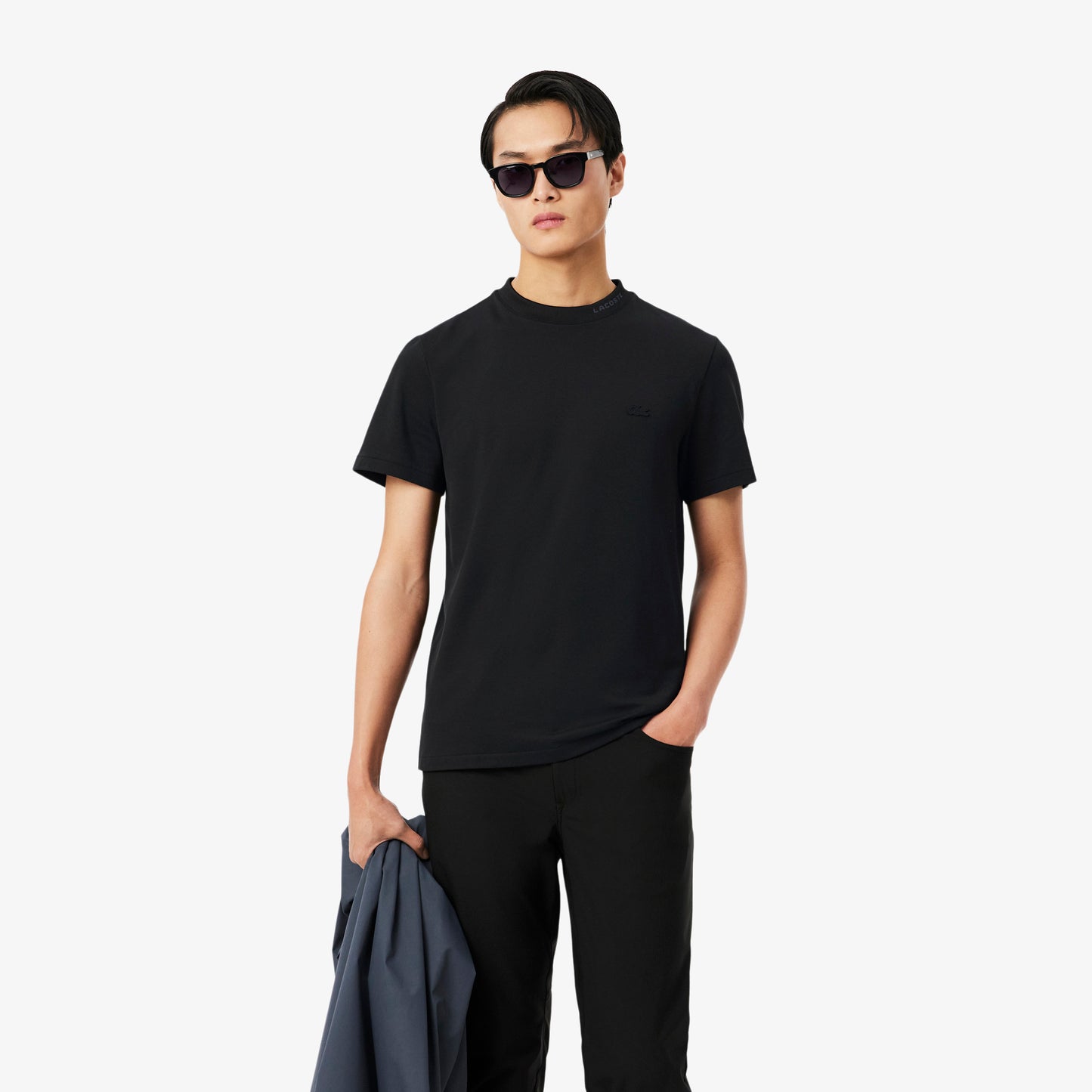Camiseta De Piqué Con Detalles De Marca De Jacquard