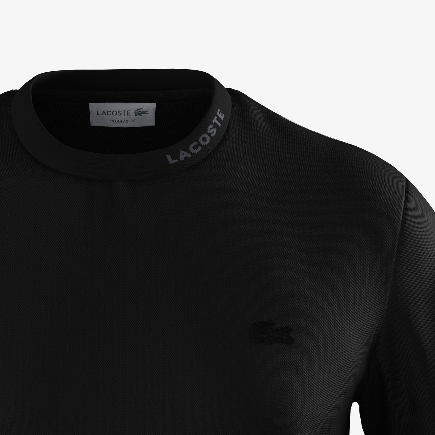 Camiseta De Piqué Con Detalles De Marca De Jacquard