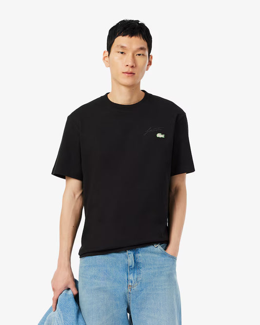 Camiseta De Algodón Pesado Con Marca Bordada