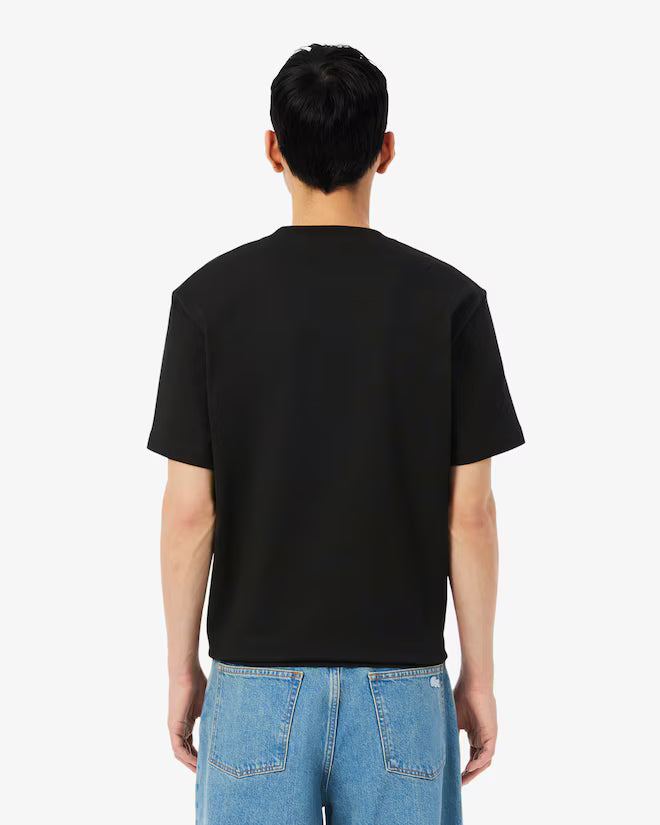 Camiseta De Algodón Pesado Con Marca Bordada
