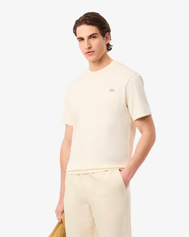 Camiseta De Algodón Pesado Con Marca Bordada