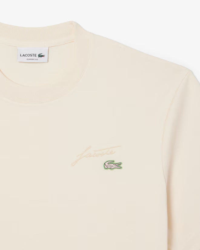 Camiseta De Algodón Pesado Con Marca Bordada