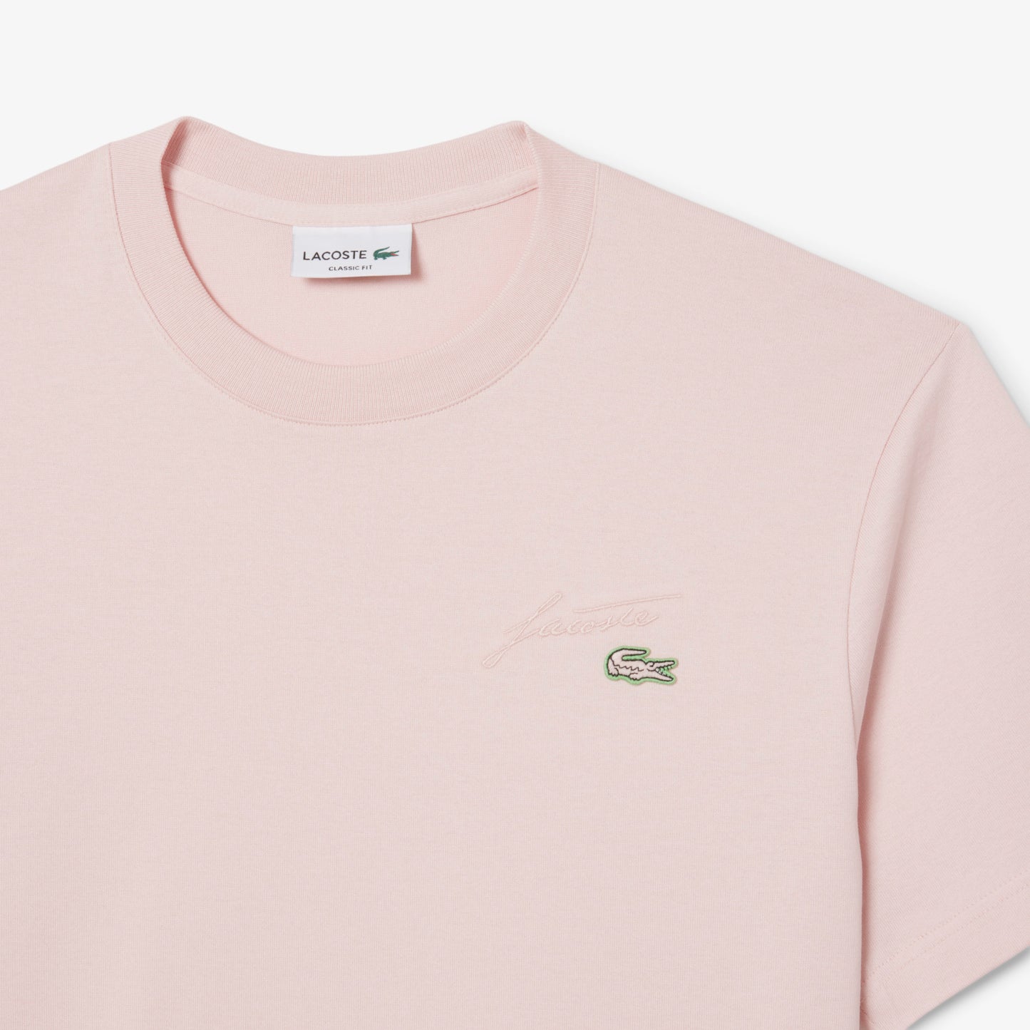 Camiseta De Algodón Pesado Con Marca Bordada
