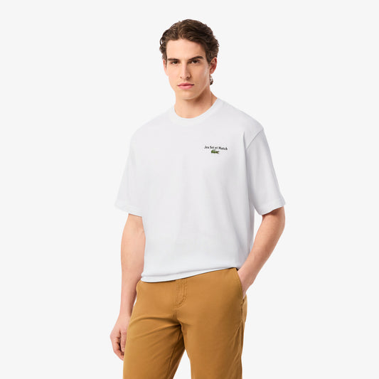 Camiseta De Algodón Pesado Oversized Estampada