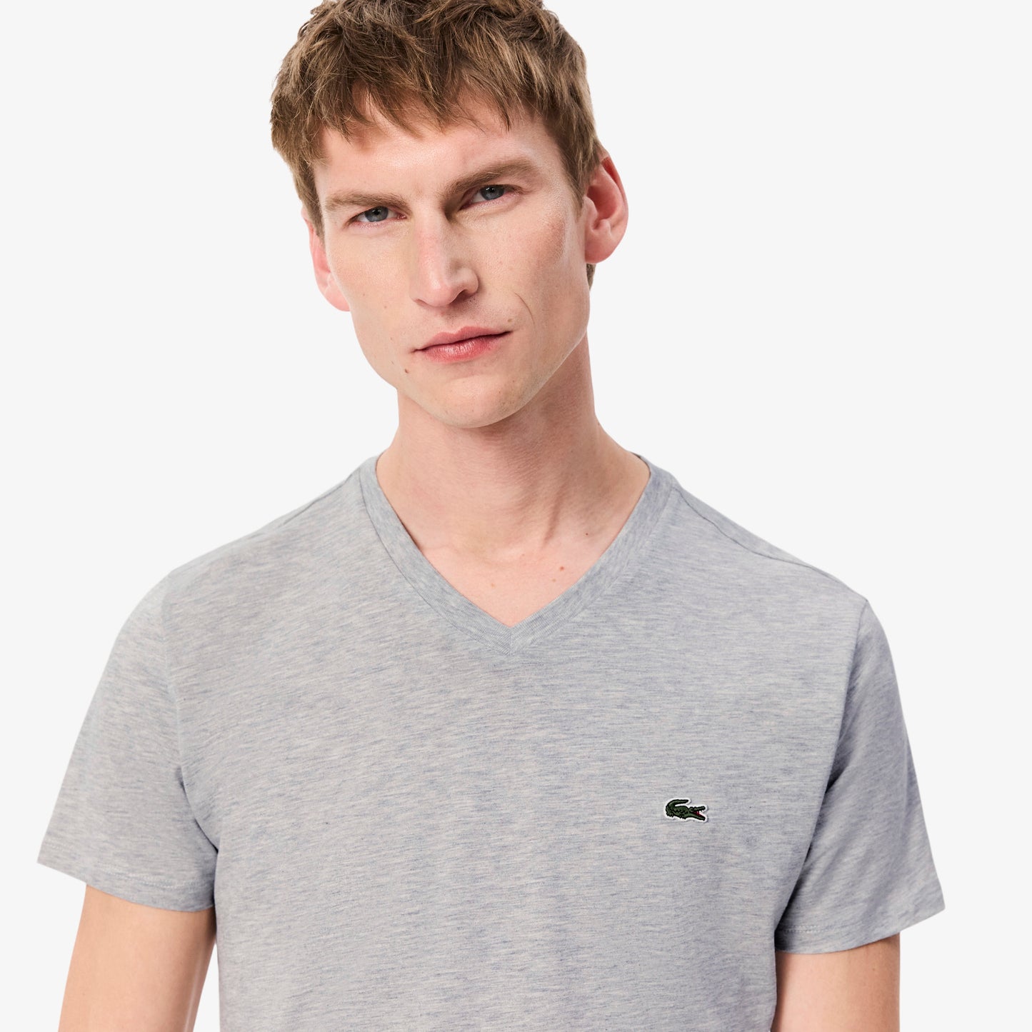 Camiseta De Algodón Pima Con Cuello En V