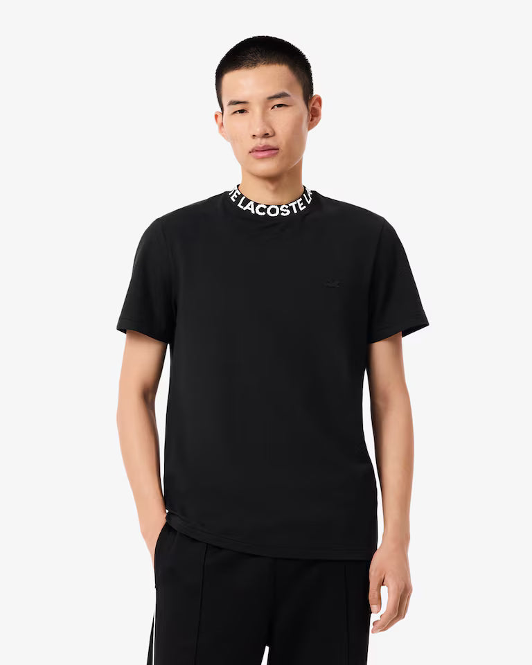 Camiseta De Piqué Y Emblema En Jacquard