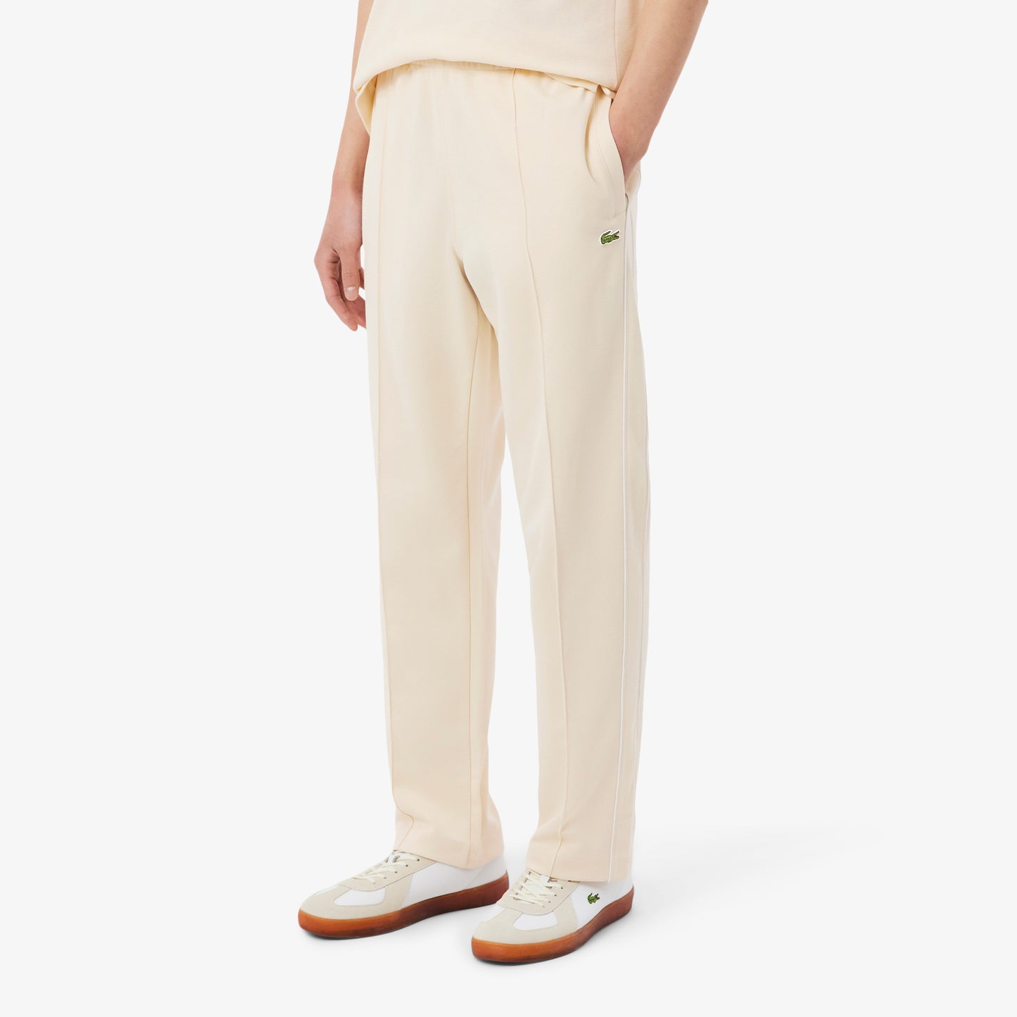 Pantalón De Chándal De Piqué Con Ribete En Contraste