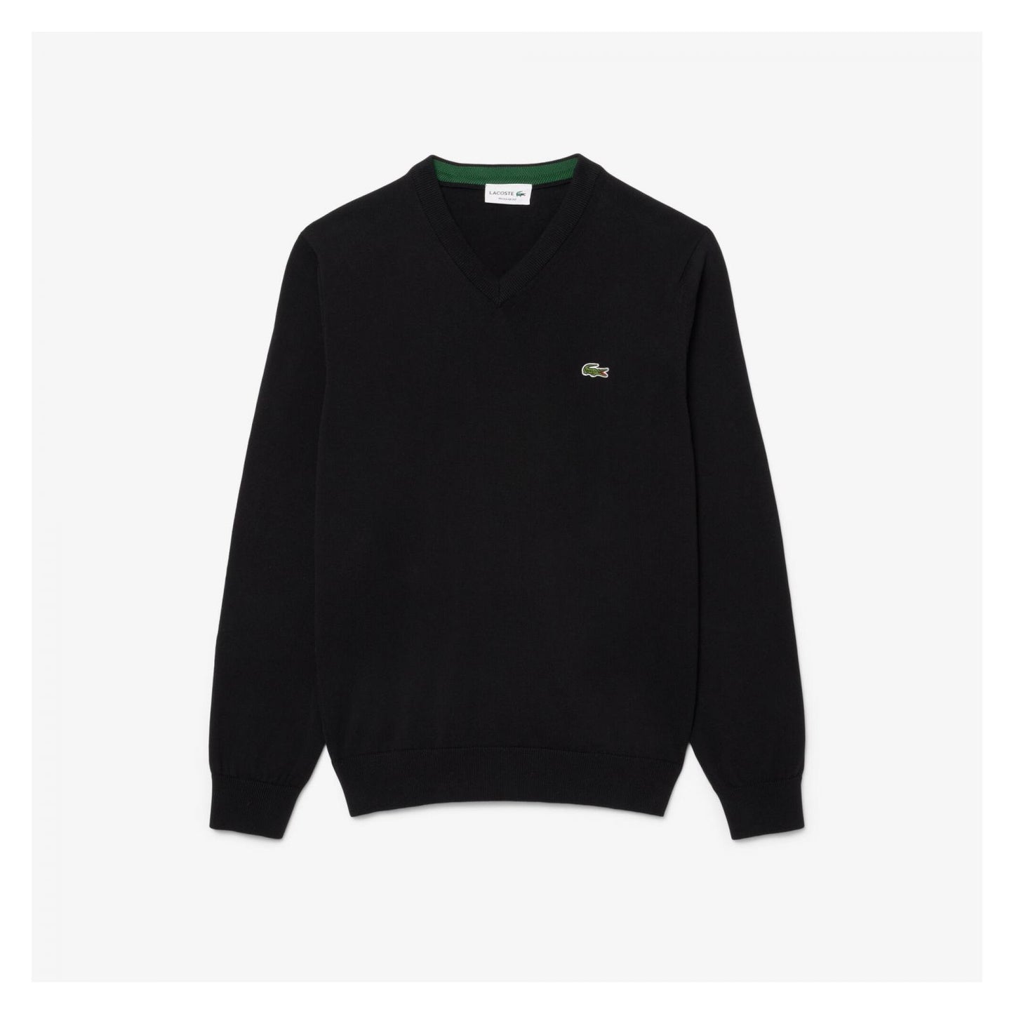 Suéter De Algodón Monocromático Con Cuello En V