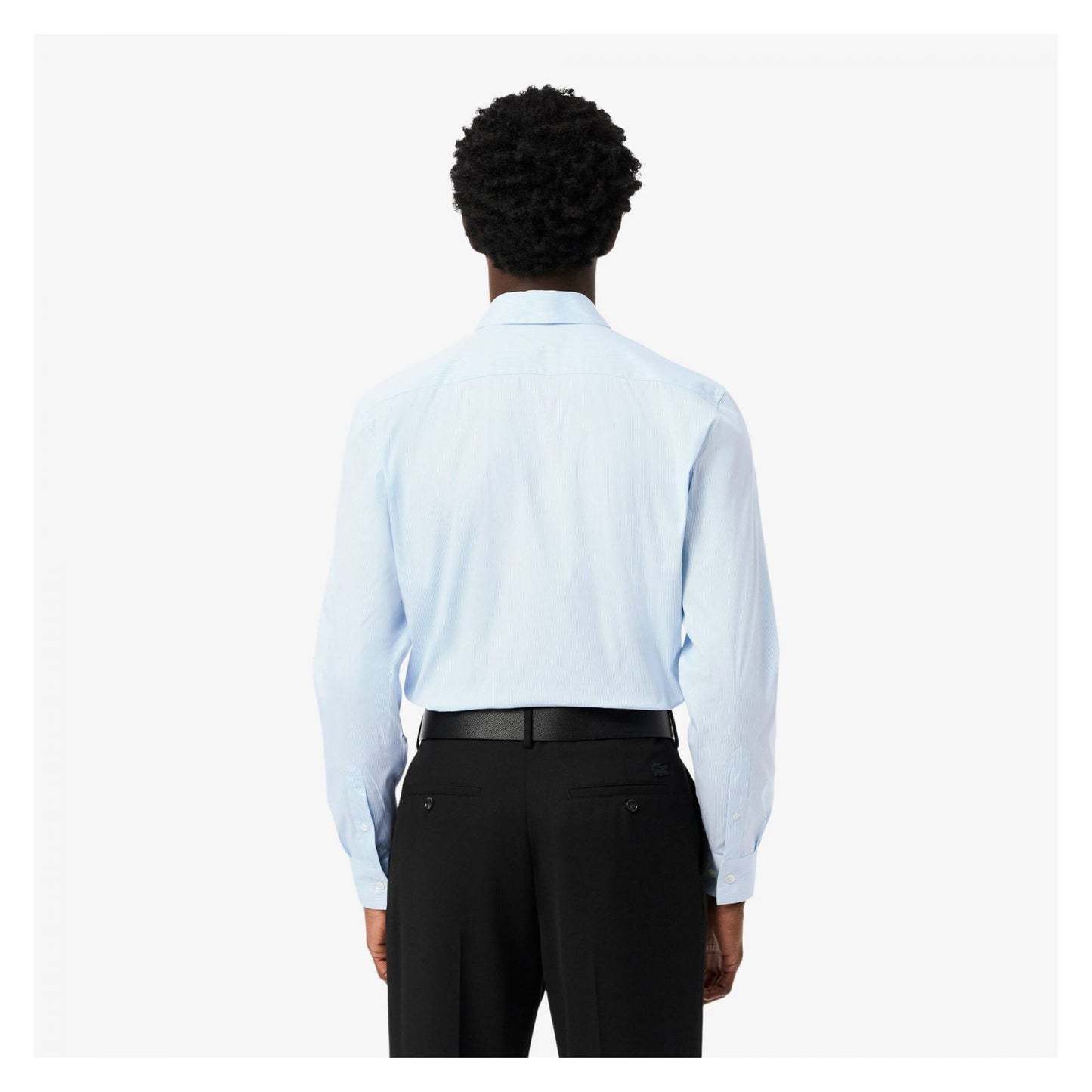 Camisa De Poplin Rayada Elastizada Slim Fit