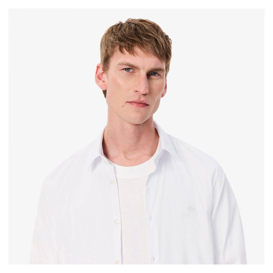 Camisa De Poplin Elastizada Slim Fit