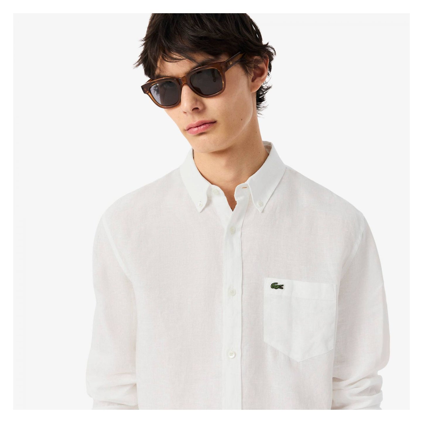 Camisa De Lino De Corte Regular