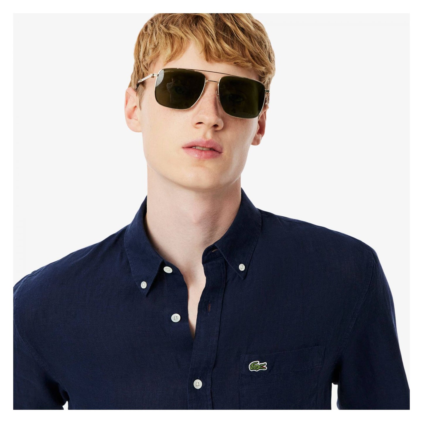 Camisa De Lino De Corte Regular
