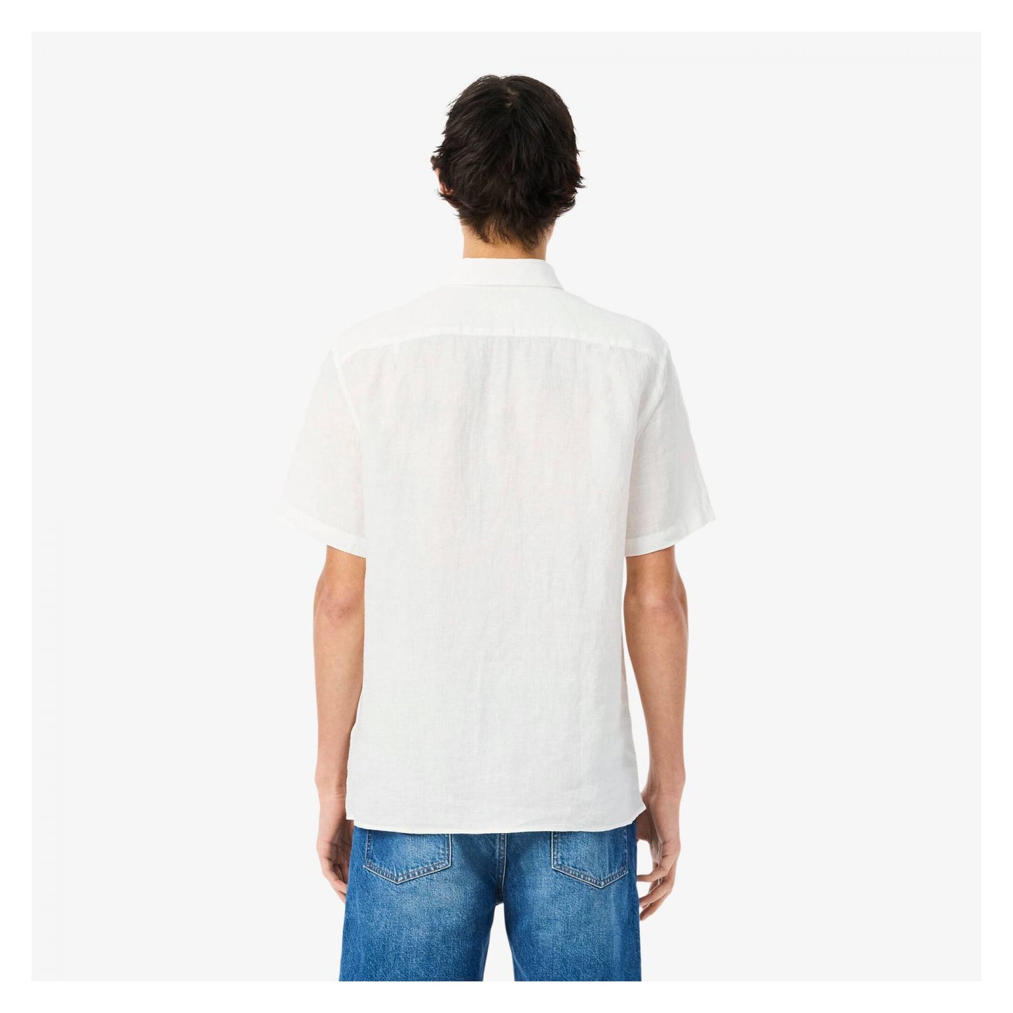 Camisa De Lino Manga Corta