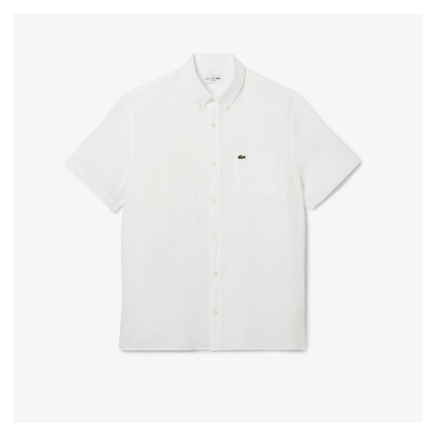 Camisa De Lino Manga Corta