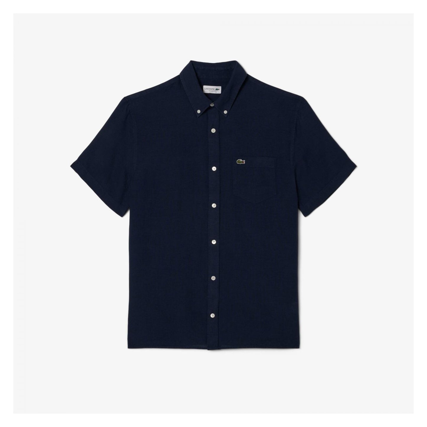 Camisa De Lino Manga Corta