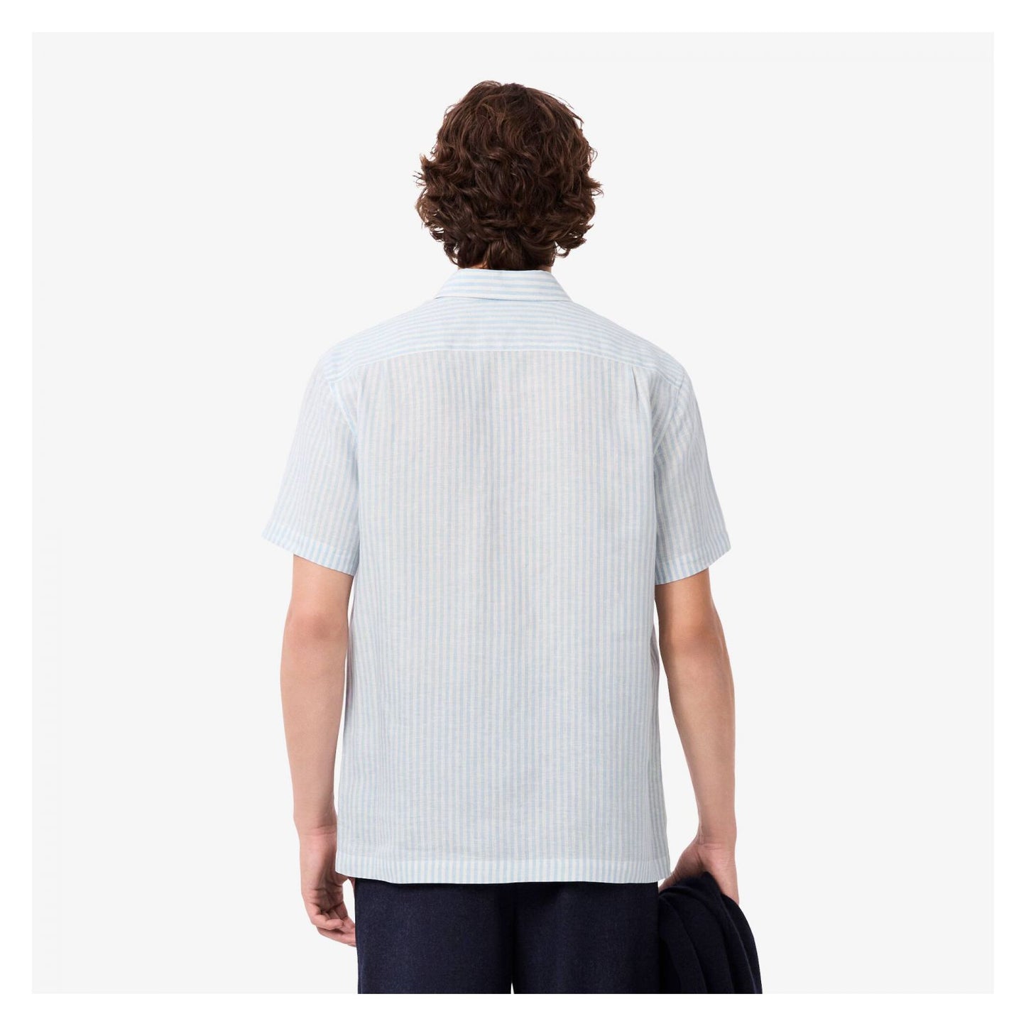 Camisa De Lino Manga Corta Fit Regular