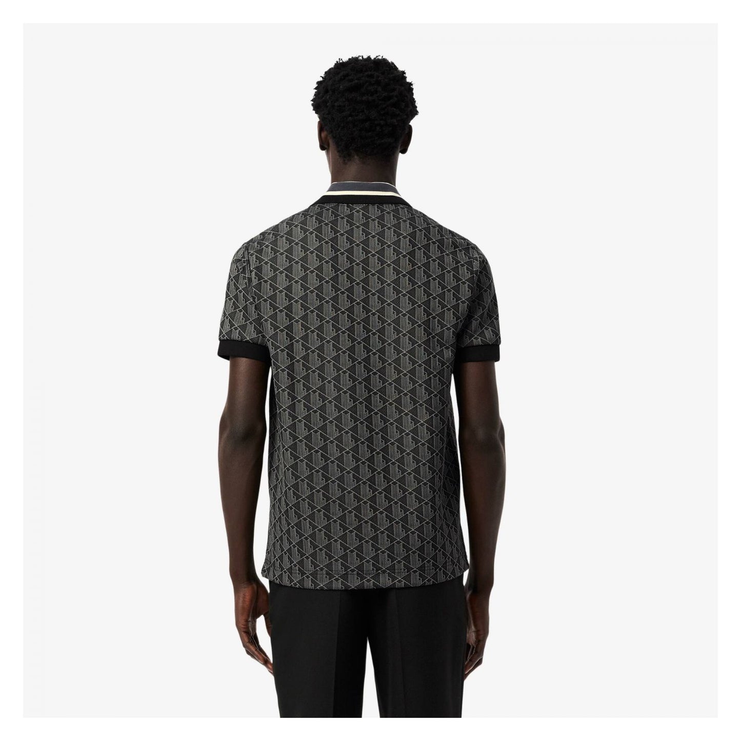 Polo Con Monograma En Jacquard Fit Clásico