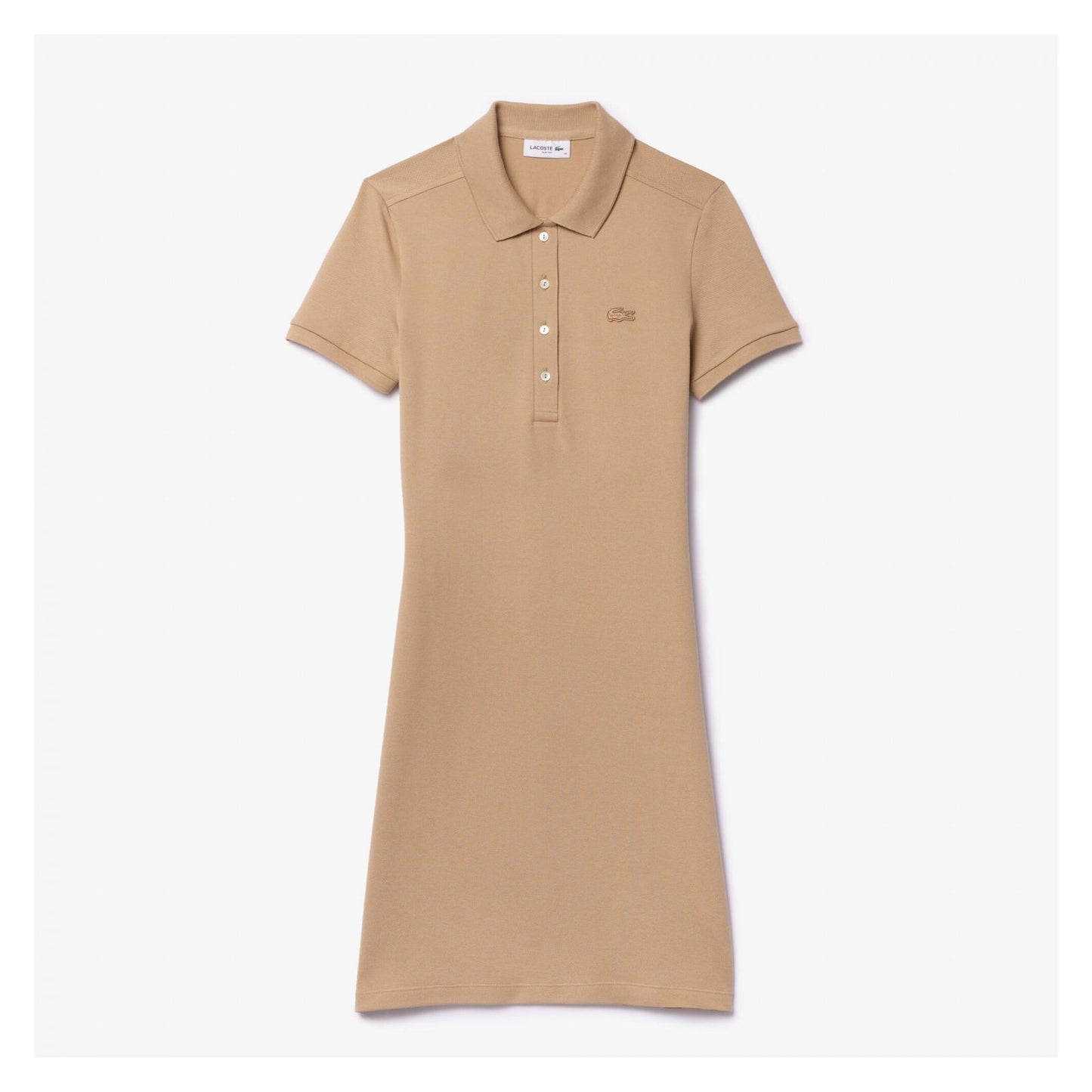 Vestido Estilo Polo De Piqué Elastizado Slim Fit