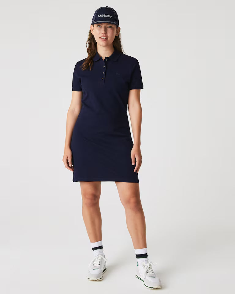 Vestido Estilo Polo De Piqué Elastizado Slim Fit