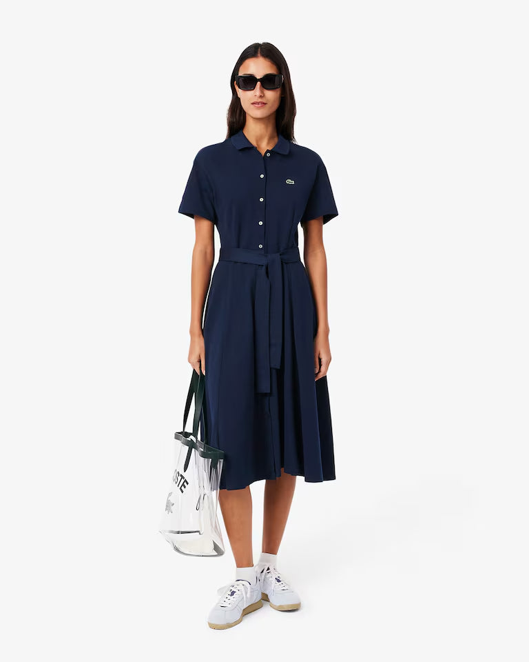 Vestido De Mini Piqué Acampanado