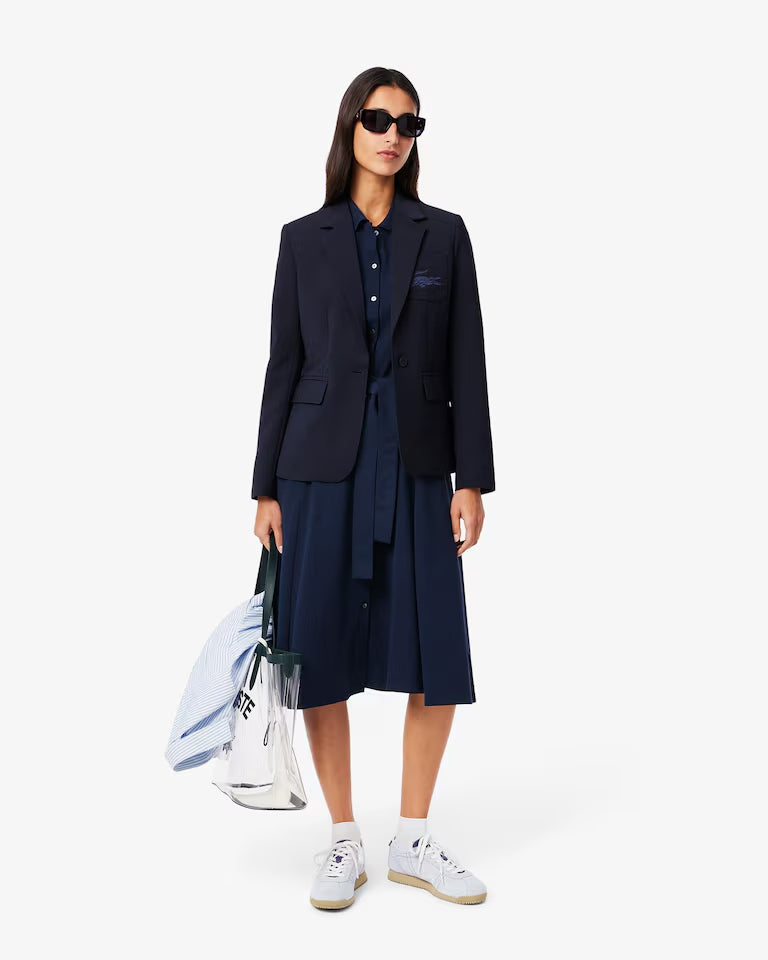 Vestido De Mini Piqué Acampanado