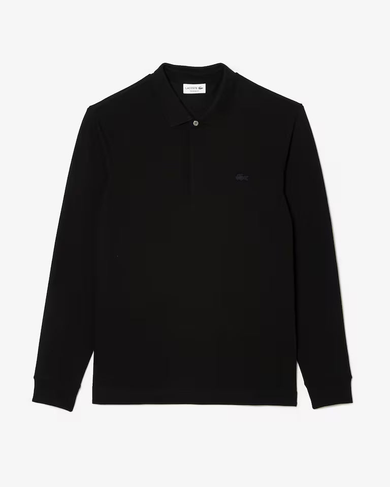 Polo Paris De Piqué Elástico De Corte Regular Manga Larga