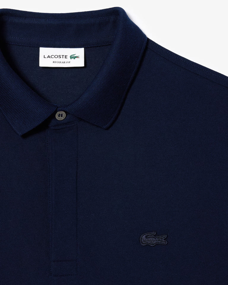 Polo Paris De Piqué Elástico De Corte Regular Manga Larga