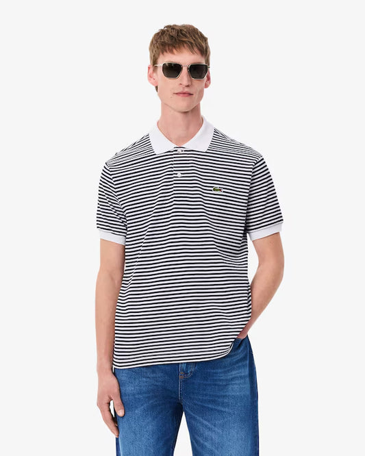Polo L.12.12 Petit Piqué A Rayas Fit Clásico