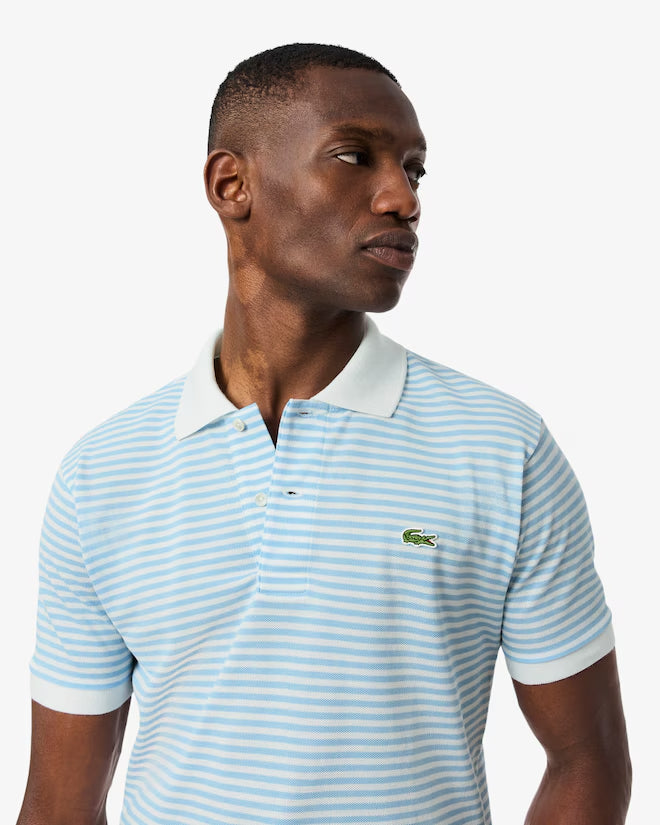 Polo L.12.12 Petit Piqué A Rayas Fit Clásico