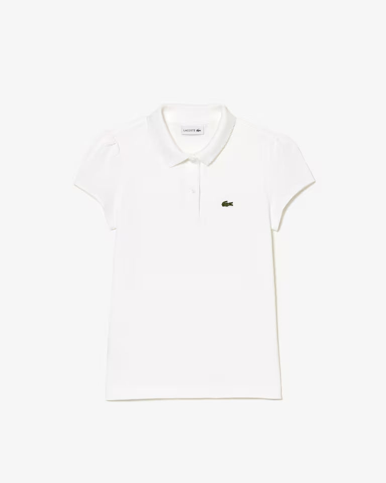 Polo Mini Piqué Con Cuello Ondulado