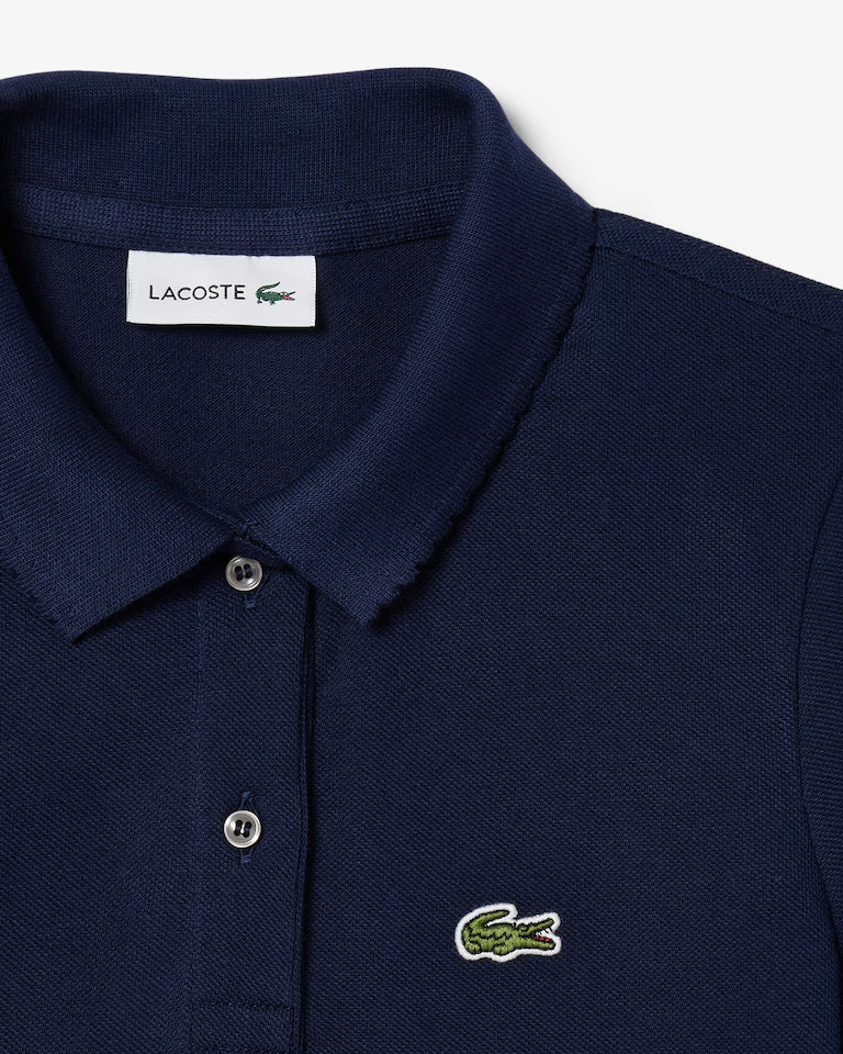 Polo Mini Piqué Con Cuello Ondulado