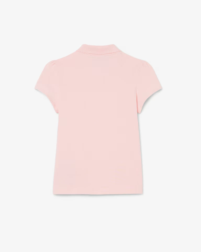 Polo Mini Piqué Con Cuello Ondulado