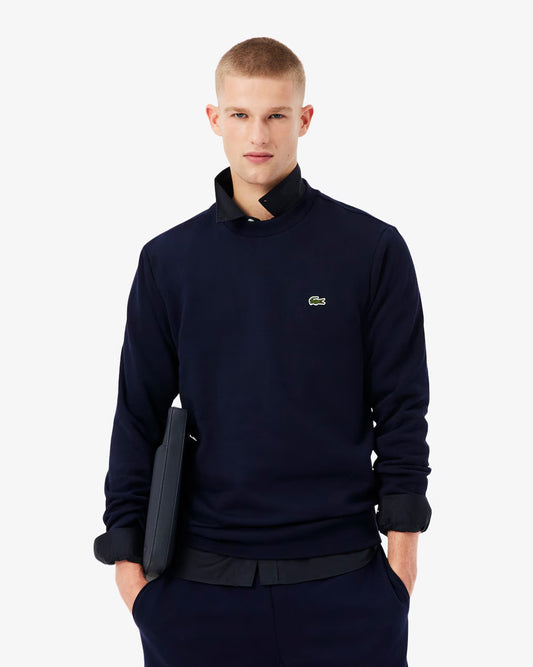 Sudadera de algodón Fleece cuello redondo