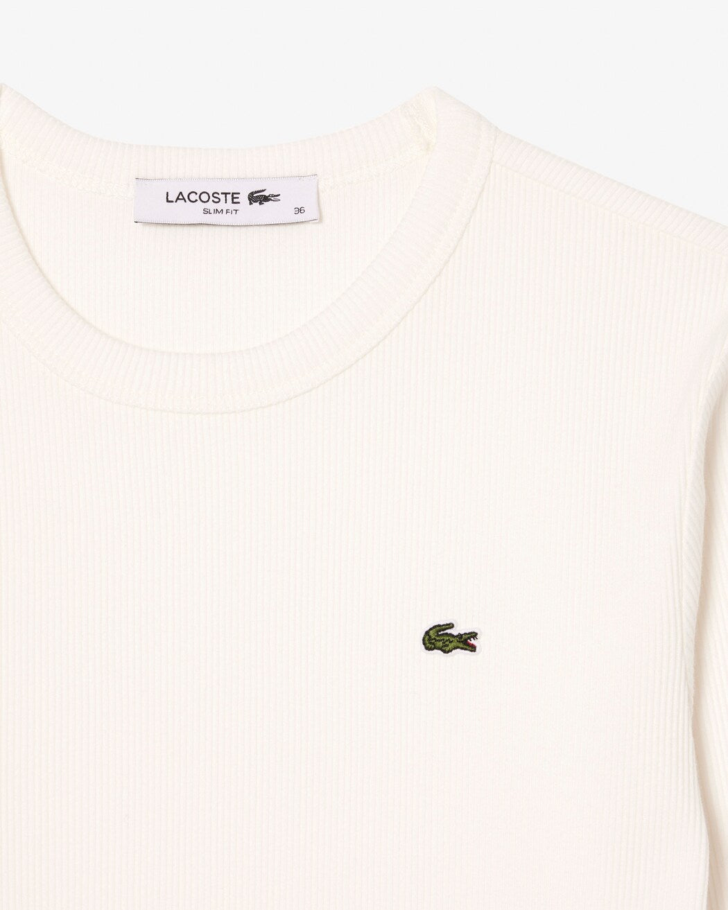 Camiseta De Algodón Acanalada Al Cuerpo