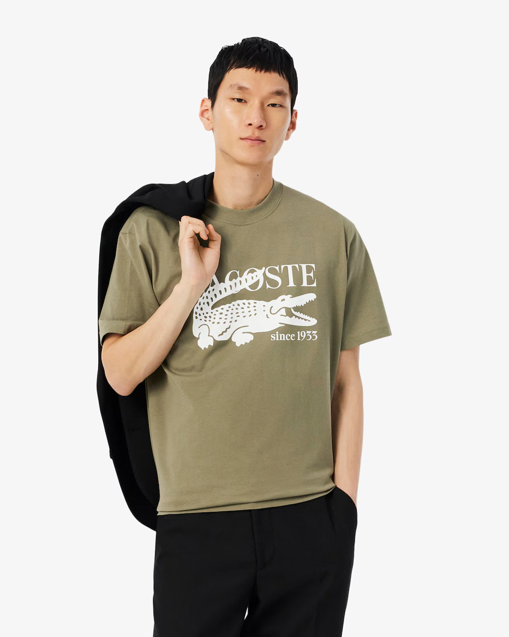 Camiseta De Algodón De Fit Clásico Con Estampado