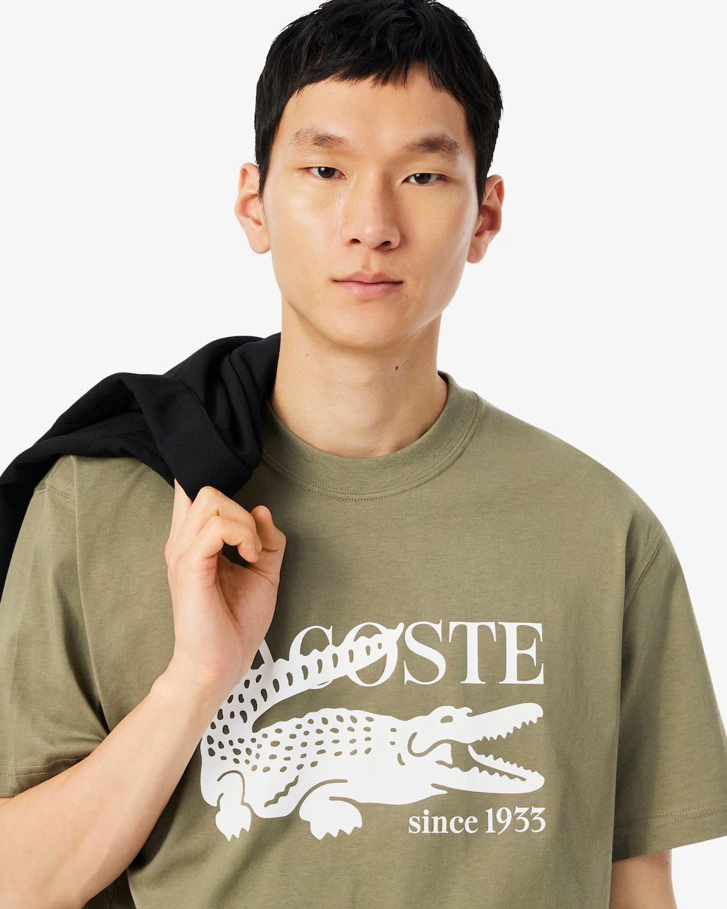 Camiseta De Algodón De Fit Clásico Con Estampado