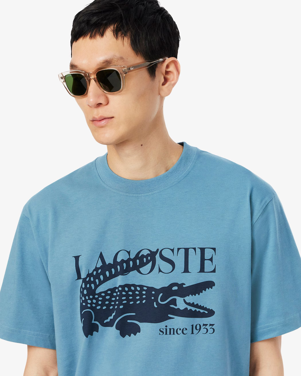 Camiseta De Algodón De Fit Clásico Con Estampado