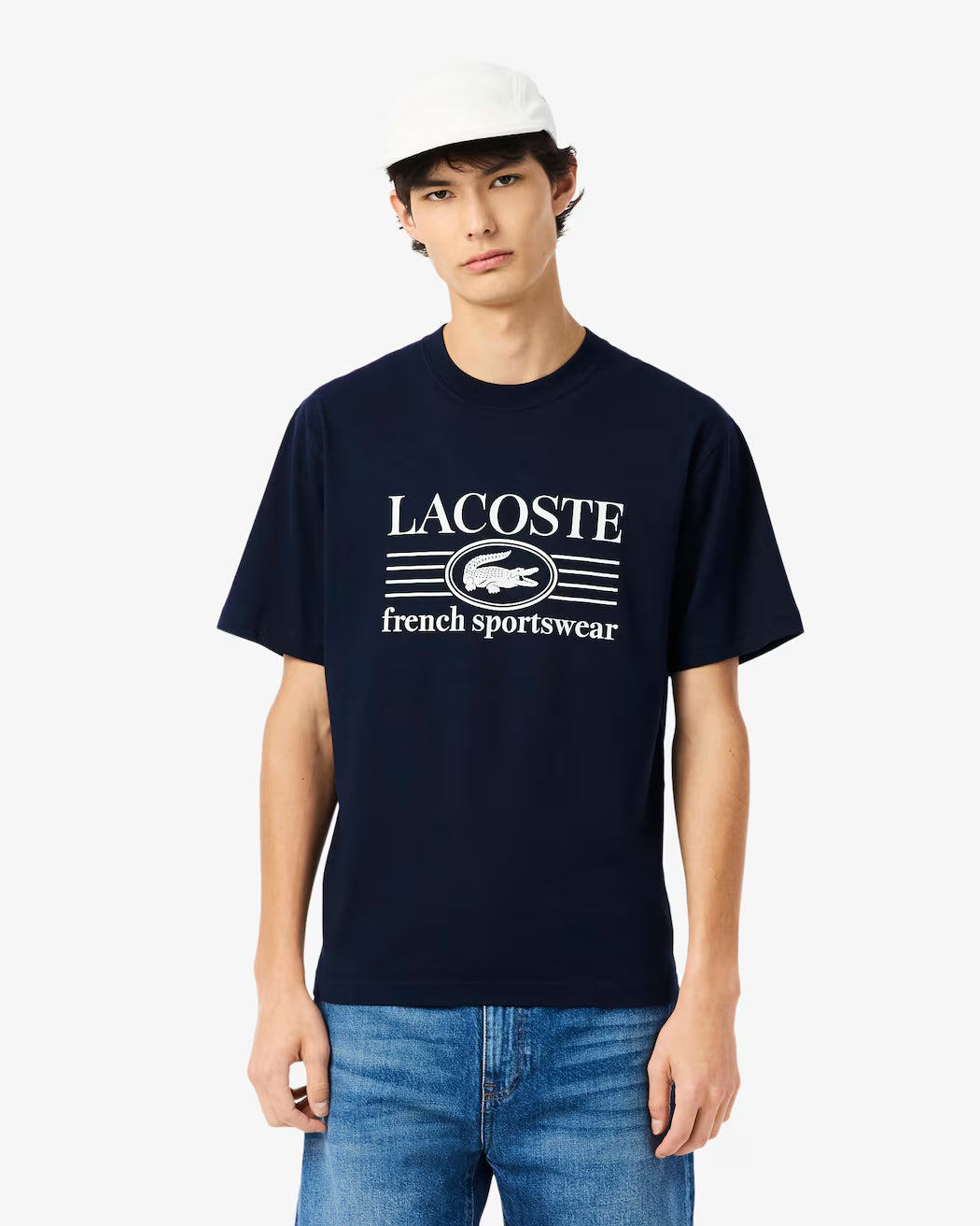 Camiseta De Algodón De Fit Clásico Con Estampado