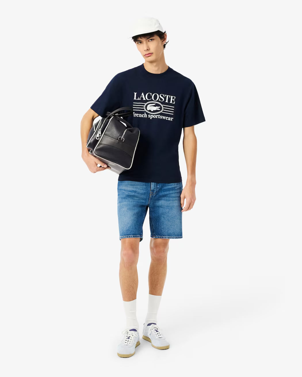 Camiseta De Algodón De Fit Clásico Con Estampado
