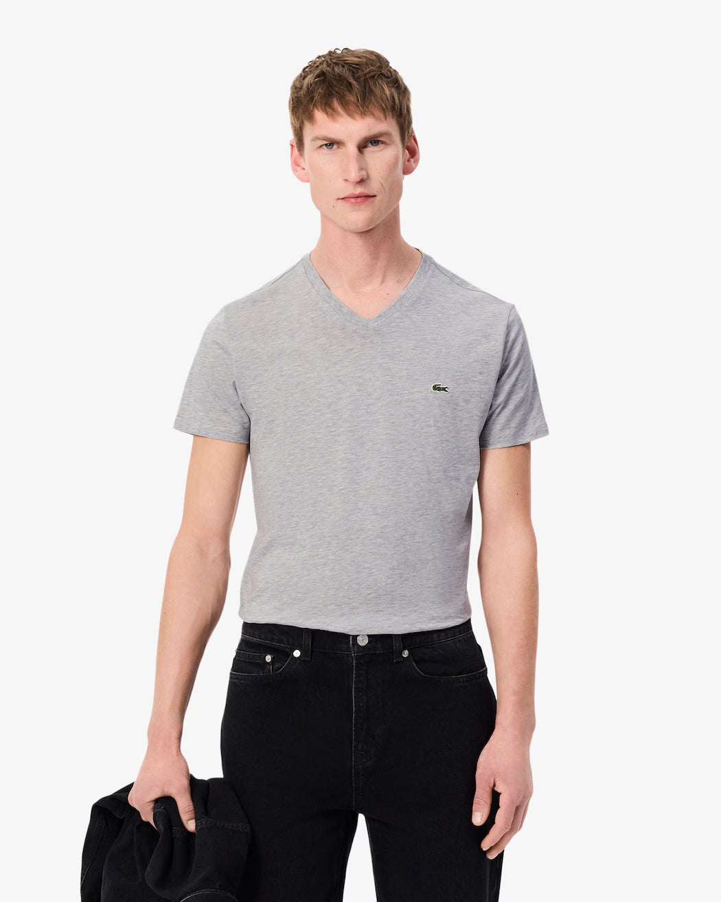 Camiseta De Algodón Pima Con Cuello En V