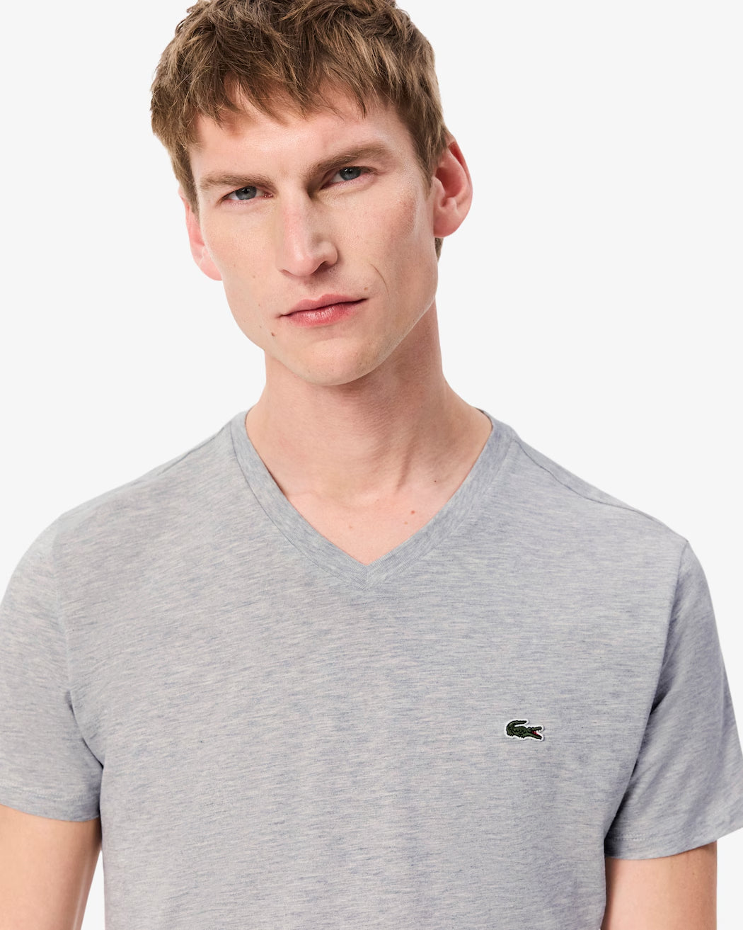 Camiseta De Algodón Pima Con Cuello En V
