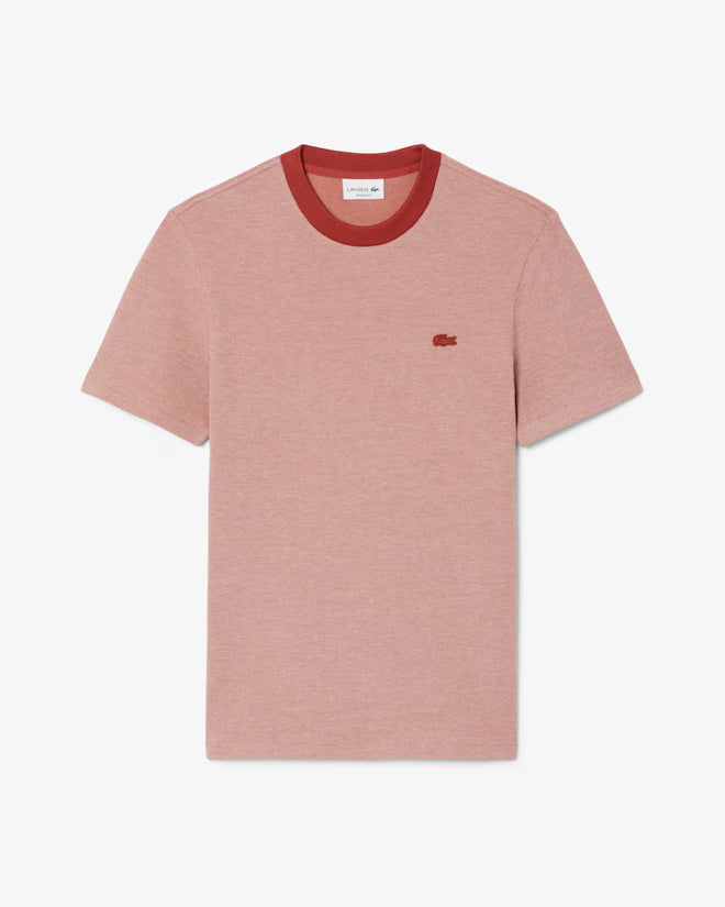 Camiseta De Cuello En Contraste De Piqué De Caviar