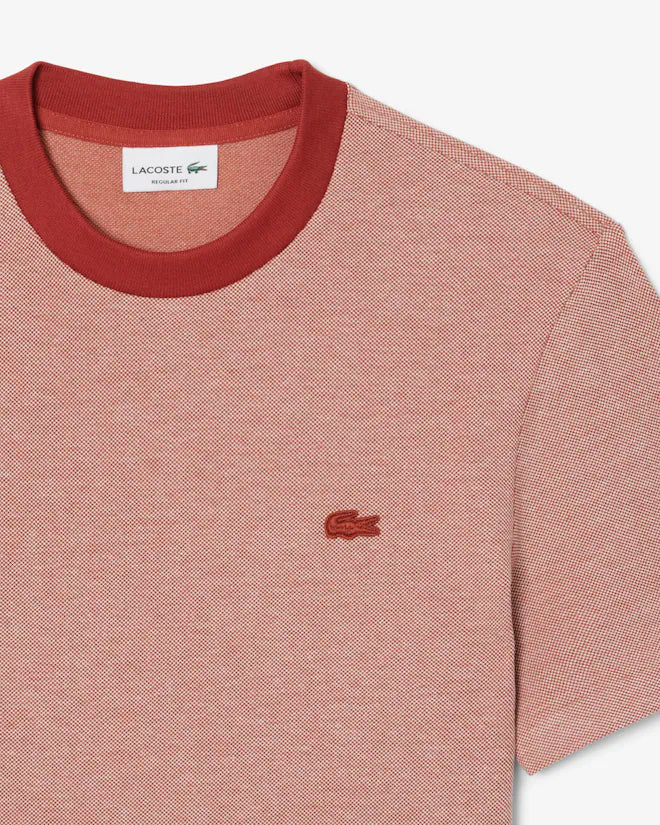 Camiseta De Cuello En Contraste De Piqué De Caviar