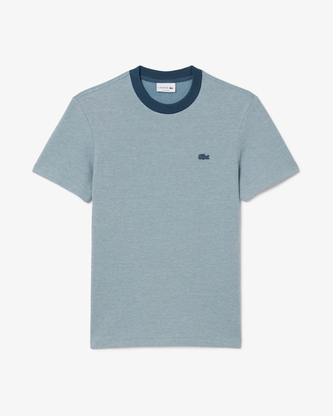 Camiseta De Cuello En Contraste De Piqué De Caviar