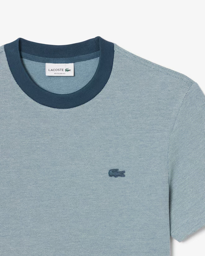 Camiseta De Cuello En Contraste De Piqué De Caviar