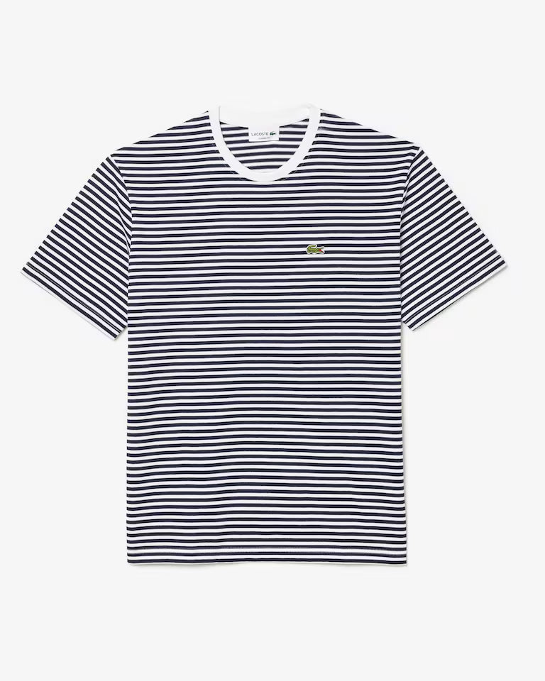 Camiseta De Algodón Grueso Con Rayas