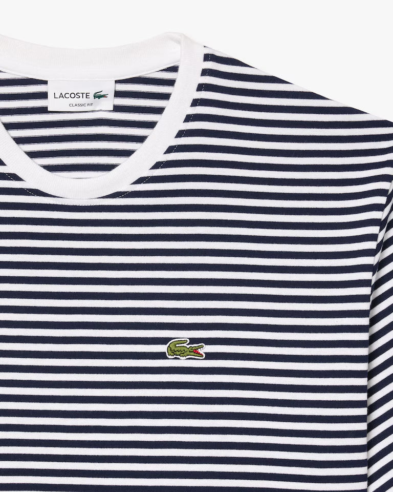Camiseta De Algodón Grueso Con Rayas